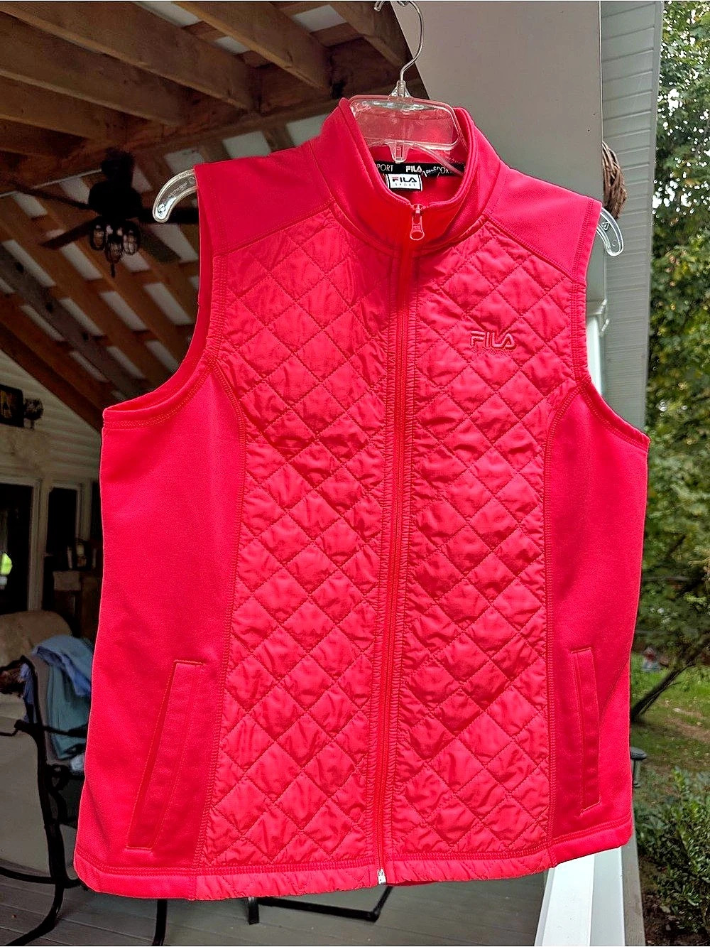 Fila Quilted Vest in Pink Like New